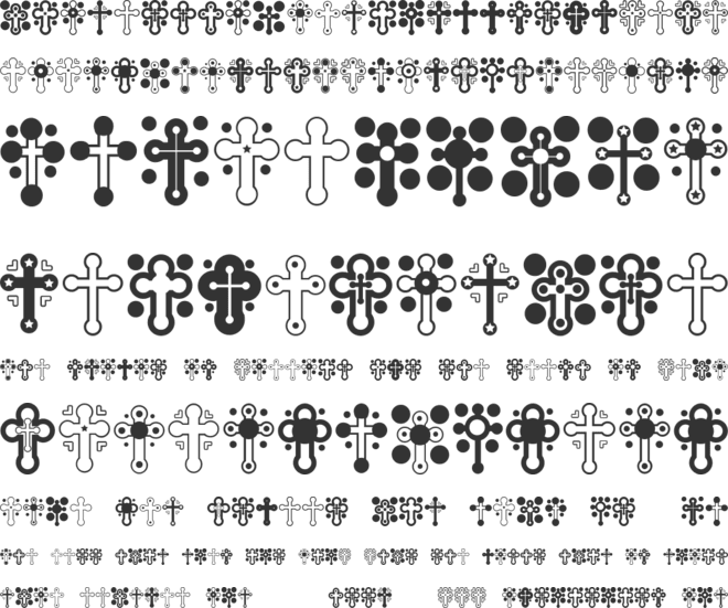 Crosses font preview