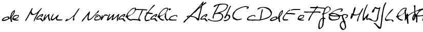 de Manu 1 NormalItalic font