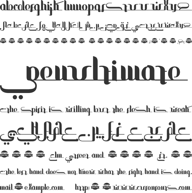 all Ramadan Karim - font preview