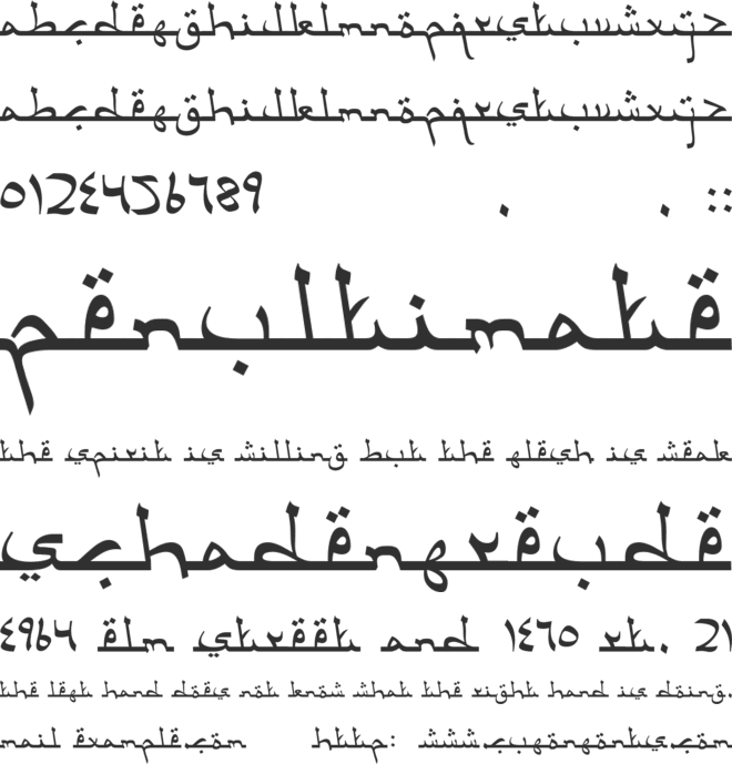 Aceh Darusalam font preview