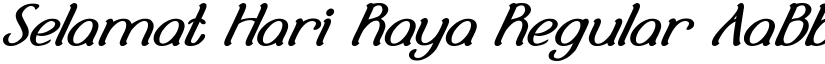 Selamat Hari Raya Regular font