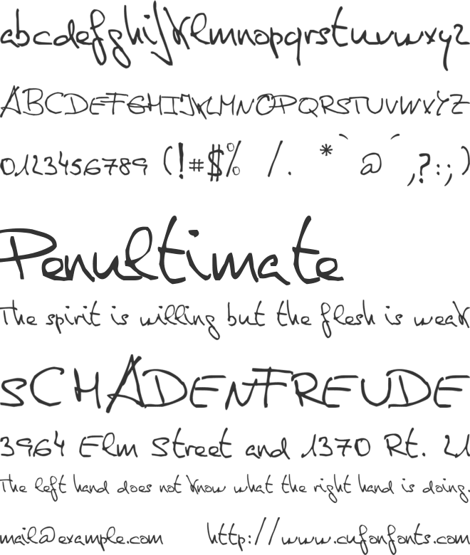 De Manu 1 font preview