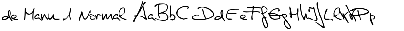 de Manu 1 Normal font