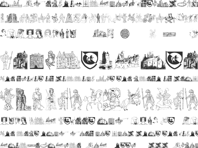 001 Medieval Daze font preview