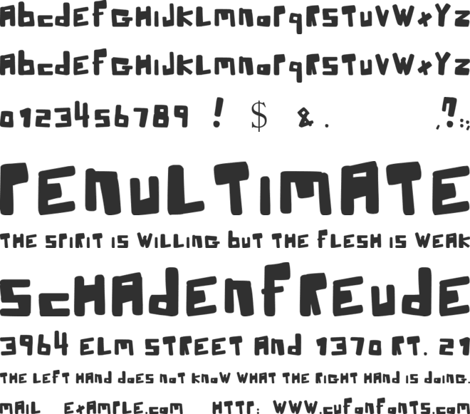 Crookers font preview