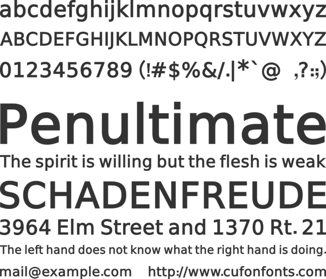 Terafik font preview