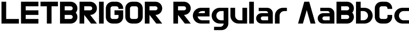 LETBRIGOR Regular font