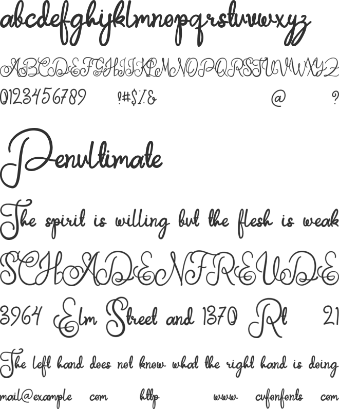Mirabel - Personal Use font preview