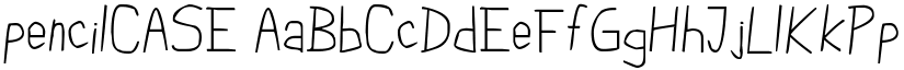 pencilCASE font