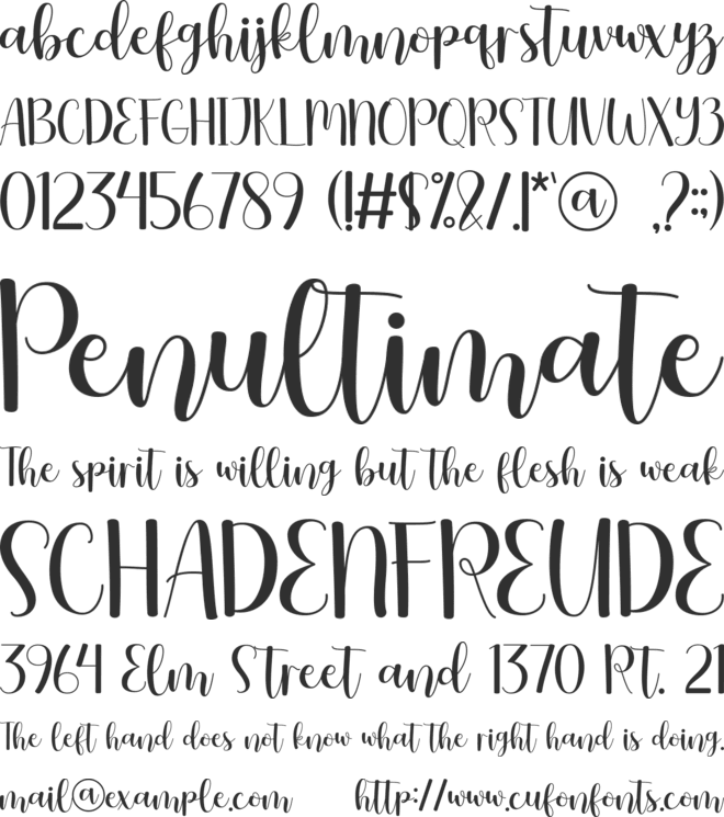 Fellove - Personal use font preview