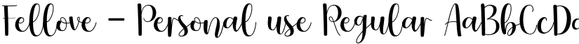 Fellove - Personal use Regular font