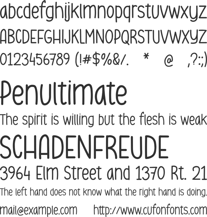 Evoley Notes font preview