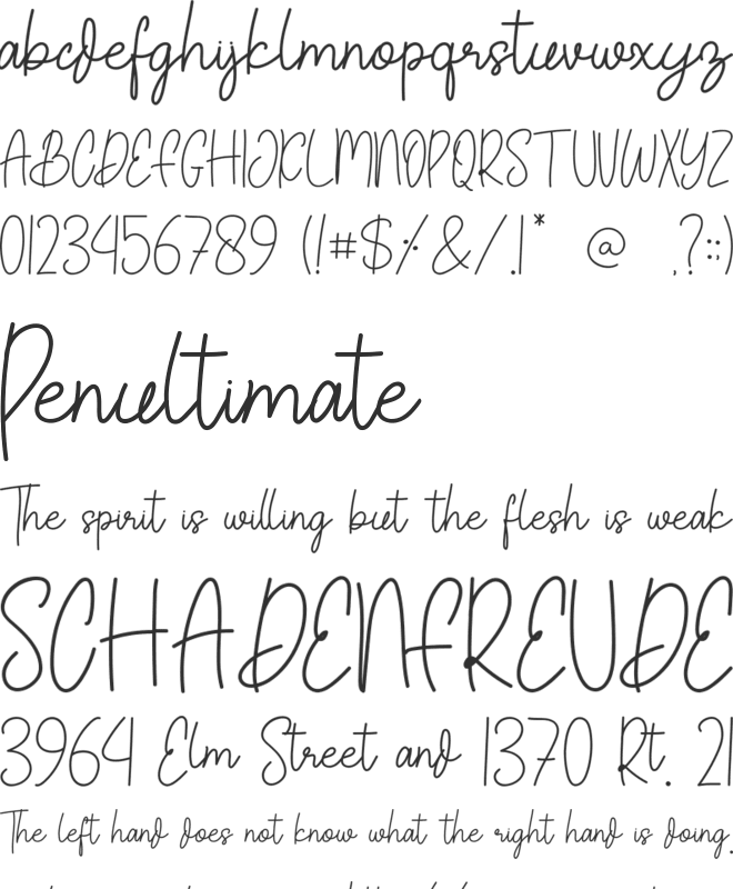 Charly Sweet font preview