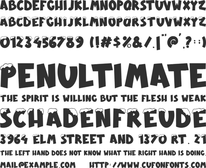 Snow Fall font preview
