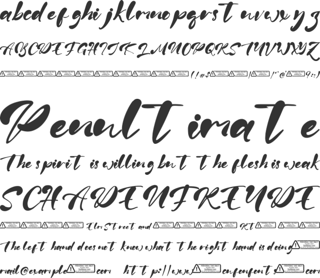 Claralove font preview