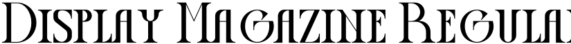 Display Magazine Regular font