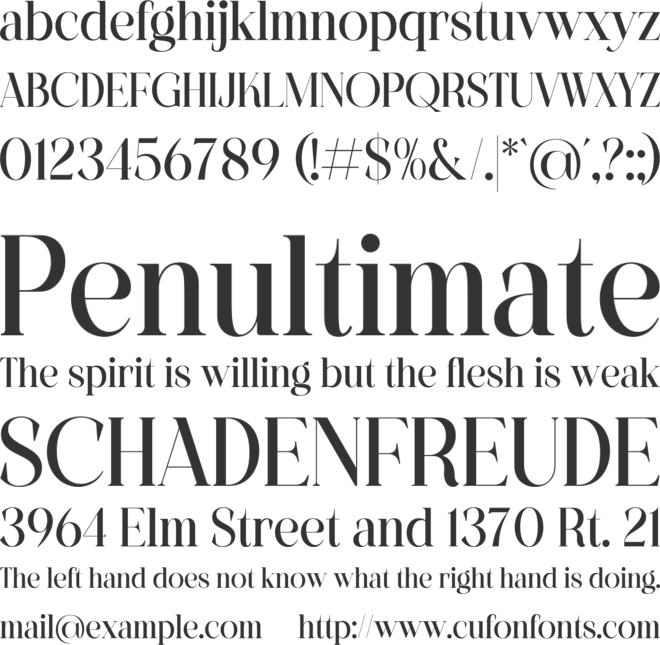 CHELON font preview