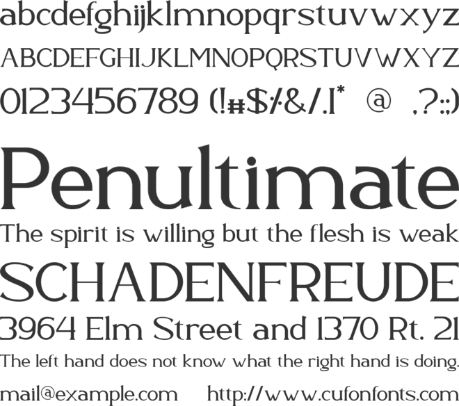 Danford font preview