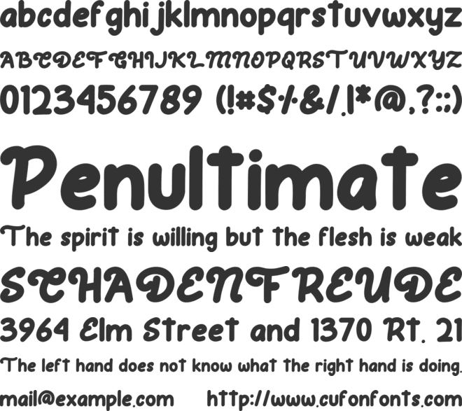 Dark Kids font preview