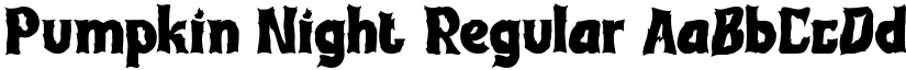 Pumpkin Night Regular font