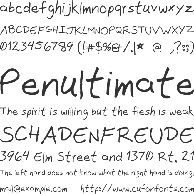 Jon Sans font preview