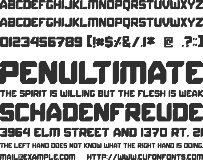 Speed Rush font preview