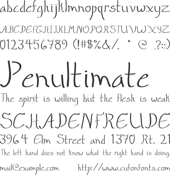 Quik Marker font preview