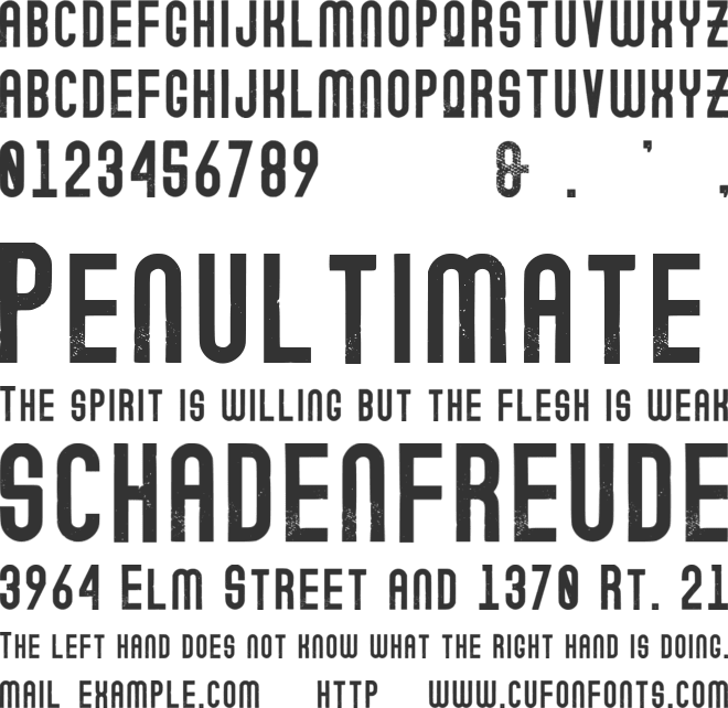 Mountana font preview