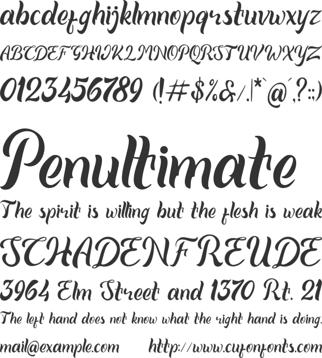 Quinka font preview