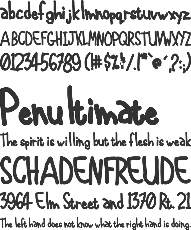 International Chunkfunk font preview
