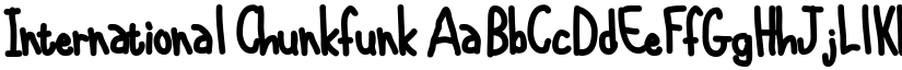 International Chunkfunk font