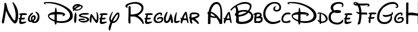New Disney Regular font