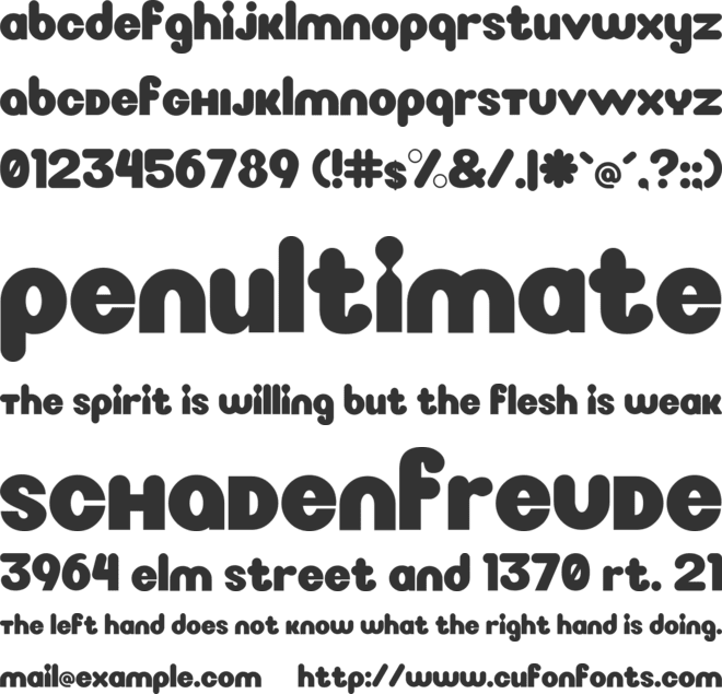 Litebulb font preview