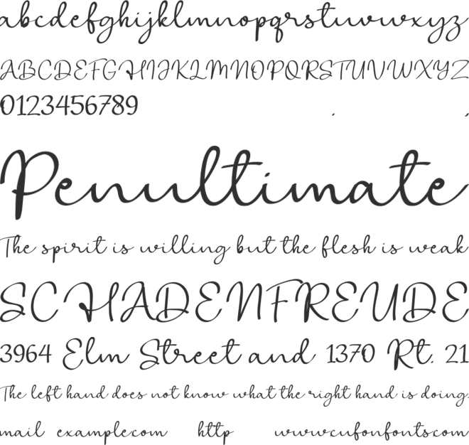 Helina font preview