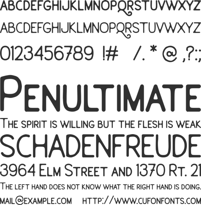 Distant Neighbors font preview