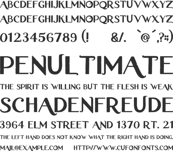 Madrigal font preview