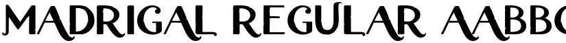 Madrigal Regular font