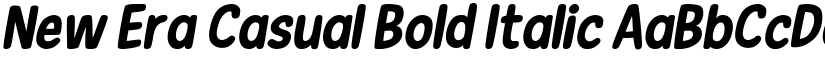 New Era Casual Bold Italic font
