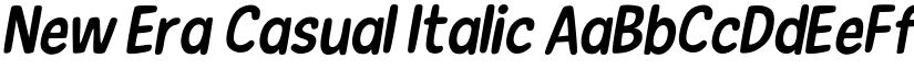 New Era Casual Italic font