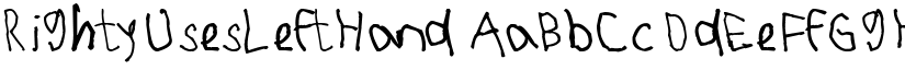Righty Uses Left Hand font download