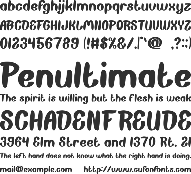 Back To Nature font preview