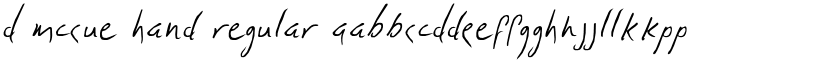 D McCue Hand Regular font