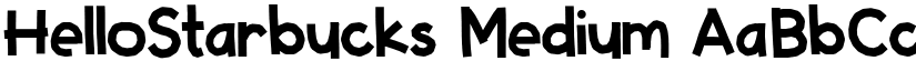 HelloStarbucks Medium font
