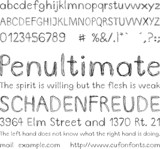 DoodlePenLimited font preview