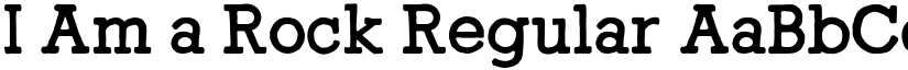 I Am a Rock Regular font