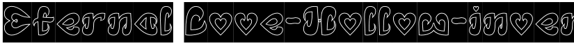 Eternal Love-Hollow-inverse Regular font