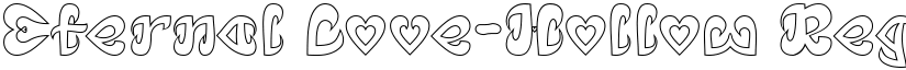 Eternal Love-Hollow Regular font