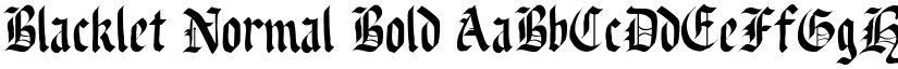 Blacklet Normal Bold font