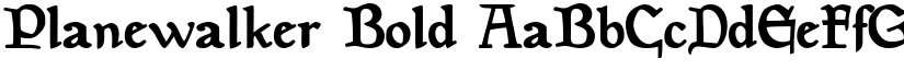 Planewalker Bold font