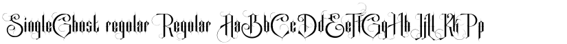 SingleGhost regular Regular font